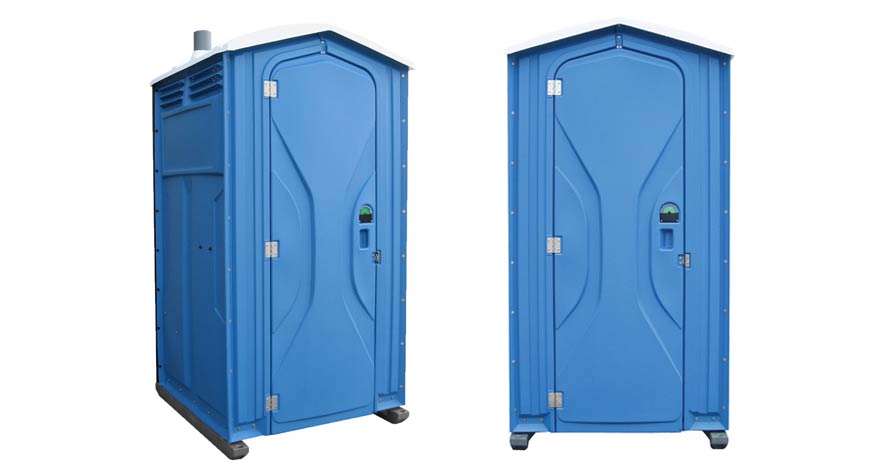 Long-term porta potty units on site in Griffin, Georgia